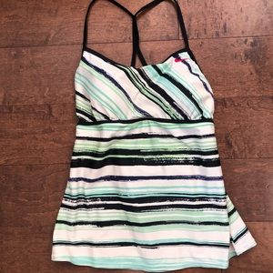 Nike Swim Women’s Stripe Racerback Tankini Top
